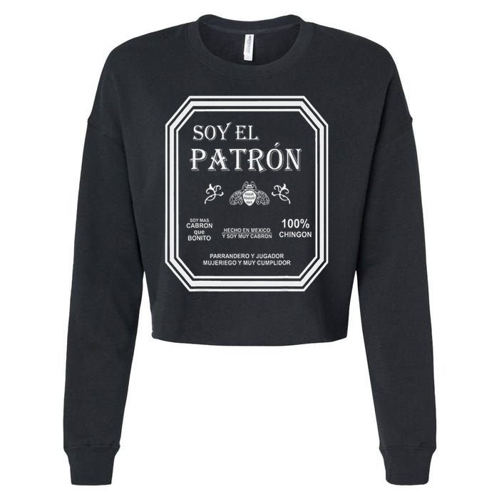 They Call Me El Jefe Patron The Boss Essential Cropped Pullover Crew