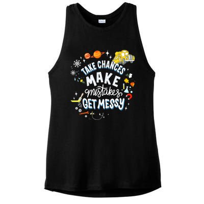 Take Chances Make Mistakes Get Messy For Women Ladies PosiCharge Tri-Blend Wicking Tank