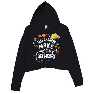 Take Chances Make Mistakes Get Messy For Women Crop Fleece Hoodie