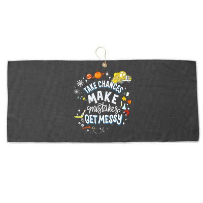 Take Chances Make Mistakes Get Messy For Women Large Microfiber Waffle Golf Towel