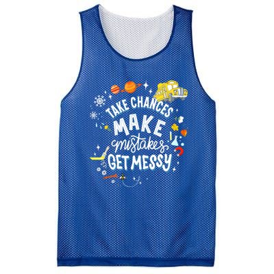 Take Chances Make Mistakes Get Messy For Women Mesh Reversible Basketball Jersey Tank