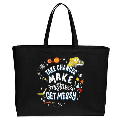 Take Chances Make Mistakes Get Messy For Women Cotton Canvas Jumbo Tote