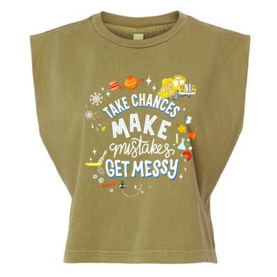 Take Chances Make Mistakes Get Messy For Women Garment-Dyed Women's Muscle Tee