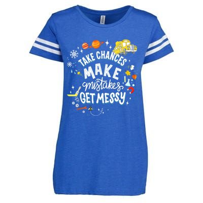 Take Chances Make Mistakes Get Messy For Women Enza Ladies Jersey Football T-Shirt