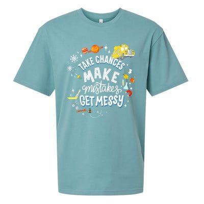 Take Chances Make Mistakes Get Messy For Women Sueded Cloud Jersey T-Shirt