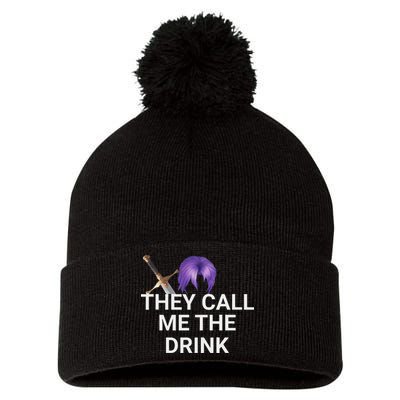 They Call Me The Drink Funny Meme Pom Pom 12in Knit Beanie
