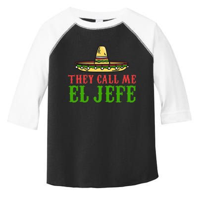 They call me el Jefe Mexican Bearded   Toddler Fine Jersey T-Shirt