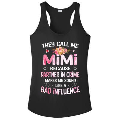 They Call Me Mimi Because Partner In Crime Mother's Day Gift Ladies PosiCharge Competitor Racerback Tank