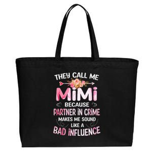 They Call Me Mimi Because Partner In Crime Mother's Day Gift Cotton Canvas Jumbo Tote