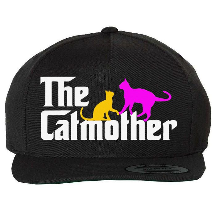 The Cat Mother Mother's Day Cat Owner Cat mom Gifts Wool Snapback Cap