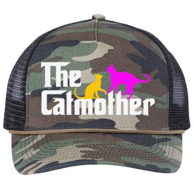 The Cat Mother Mother's Day Cat Owner Cat mom Gifts Retro Rope Trucker Hat Cap