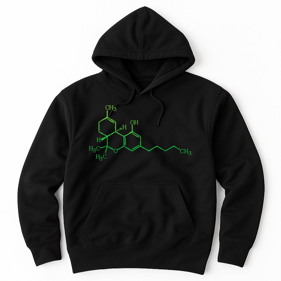THC Cannabis Marijuana Medicine Chemical Formula Hoodie