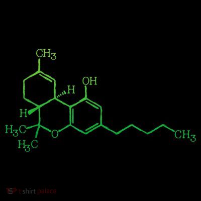 THC Cannabis Marijuana Medicine Chemical Formula T-Shirt