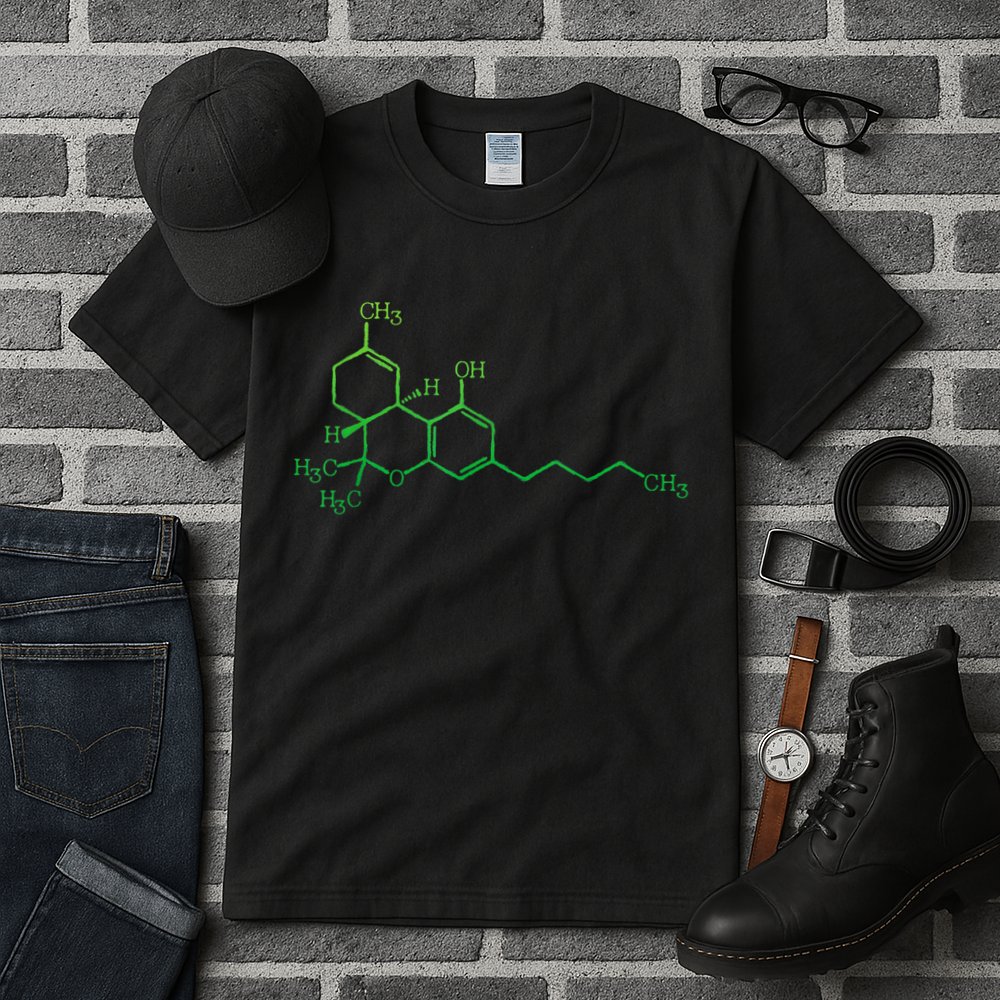 THC Cannabis Marijuana Medicine Chemical Formula Tall T-Shirt