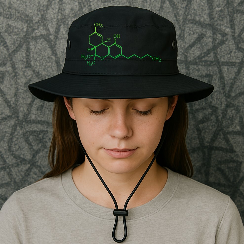 THC Cannabis Marijuana Medicine Chemical Formula Bucket Hat