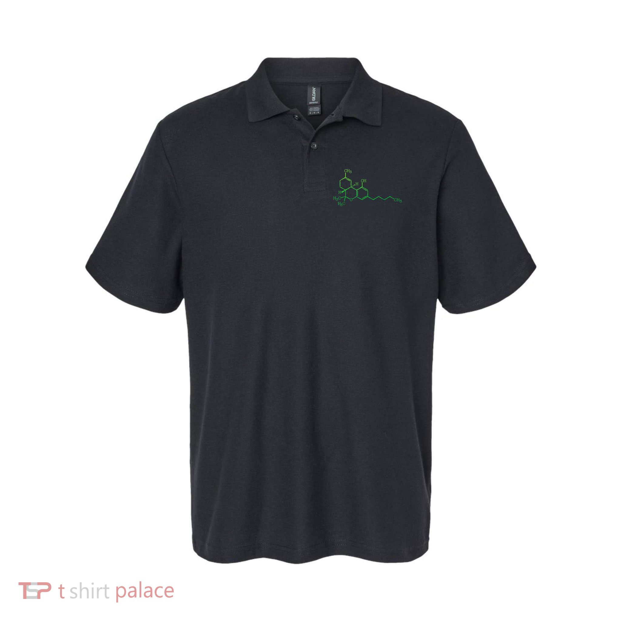 THC Cannabis Marijuana Medicine Chemical Formula Polo