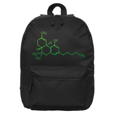 THC Cannabis Marijuana Medicine Chemical Formula 16 in Basic Backpack