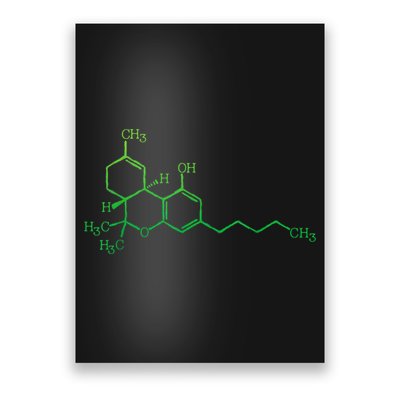THC Cannabis Marijuana Medicine Chemical Formula Poster