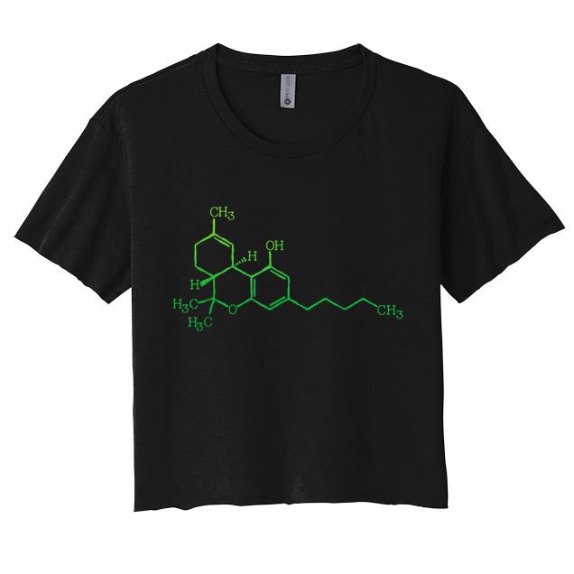 THC Cannabis Marijuana Medicine Chemical Formula Crop Top