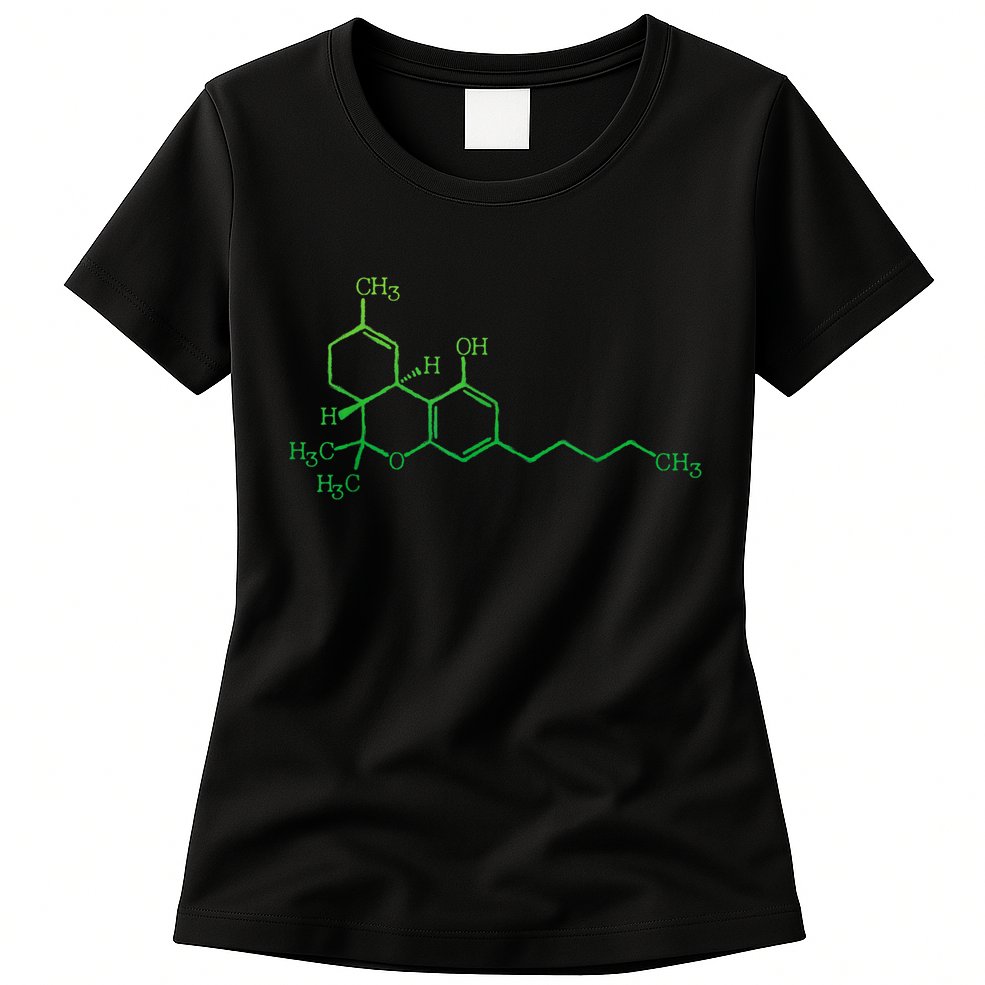 THC Cannabis Marijuana Medicine Chemical Formula Womens T-Shirt