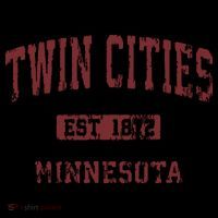 Twin Cities Minnesota Mn Vintage Athletic Sports Design Flatbill Hat