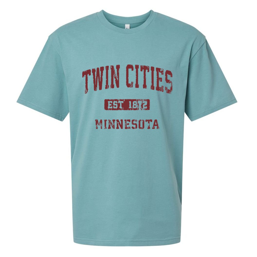 Twin Cities Minnesota Mn Vintage Athletic Sports Design Sueded Cloud Jersey T-Shirt