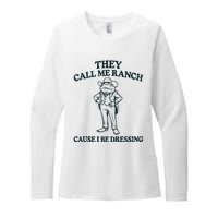 They Call Me Ranch Cause I Be Dressing Funny Frog Meme Womens CVC Long Sleeve Shirt