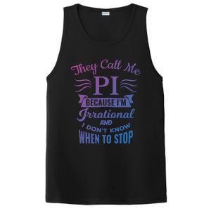 They Call Me Pi Symbol Pi Day Cute Funny Gift PosiCharge Competitor Tank