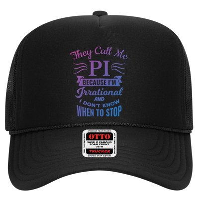 They Call Me Pi Symbol Pi Day Cute Funny Gift Trucker Hat