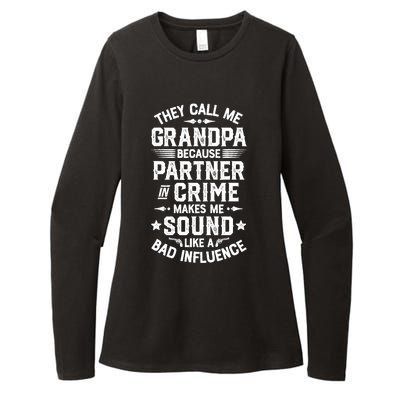 They Call Me Grandpa Partner In Crime Womens CVC Long Sleeve Shirt