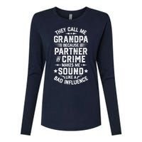 They Call Me Grandpa Partner In Crime Womens Cotton Relaxed Long Sleeve T-Shirt