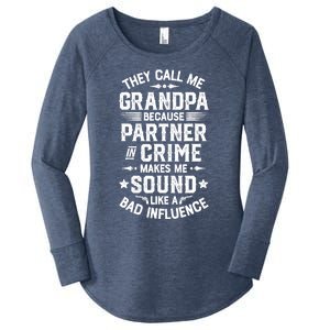 They Call Me Grandpa Partner In Crime Women's Perfect Tri Tunic Long Sleeve Shirt