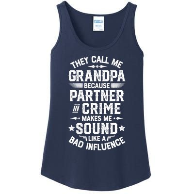 They Call Me Grandpa Partner In Crime Ladies Essential Tank