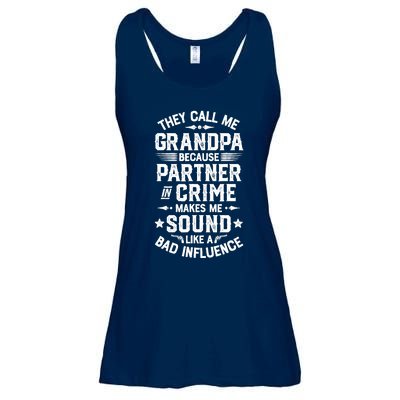 They Call Me Grandpa Partner In Crime Ladies Essential Flowy Tank