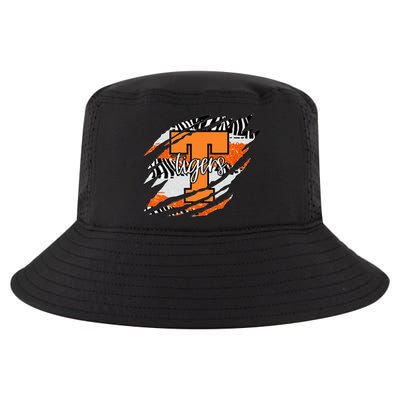 Tigers Claw Mark School Spirit Cool Comfort Performance Bucket Hat