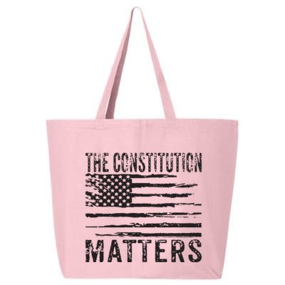 The Constitution Matters Vintage Patriotic American Flag 25L Jumbo Tote
