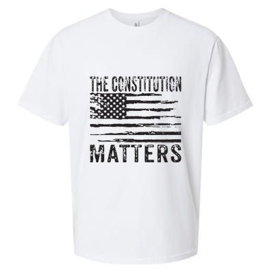 The Constitution Matters Vintage Patriotic American Flag Sueded Cloud Jersey T-Shirt