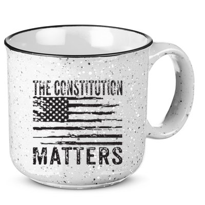 The Constitution Matters Vintage Patriotic American Flag 15oz Campfire Ceramic Mug