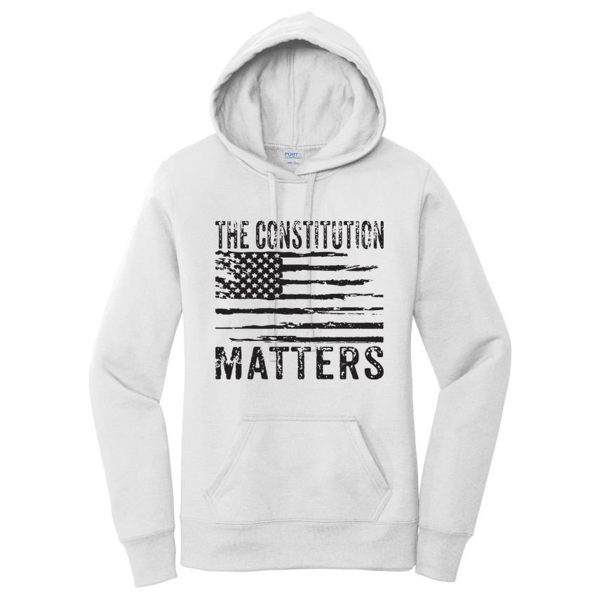 The Constitution Matters Vintage Patriotic American Flag Women's Pullover Hoodie