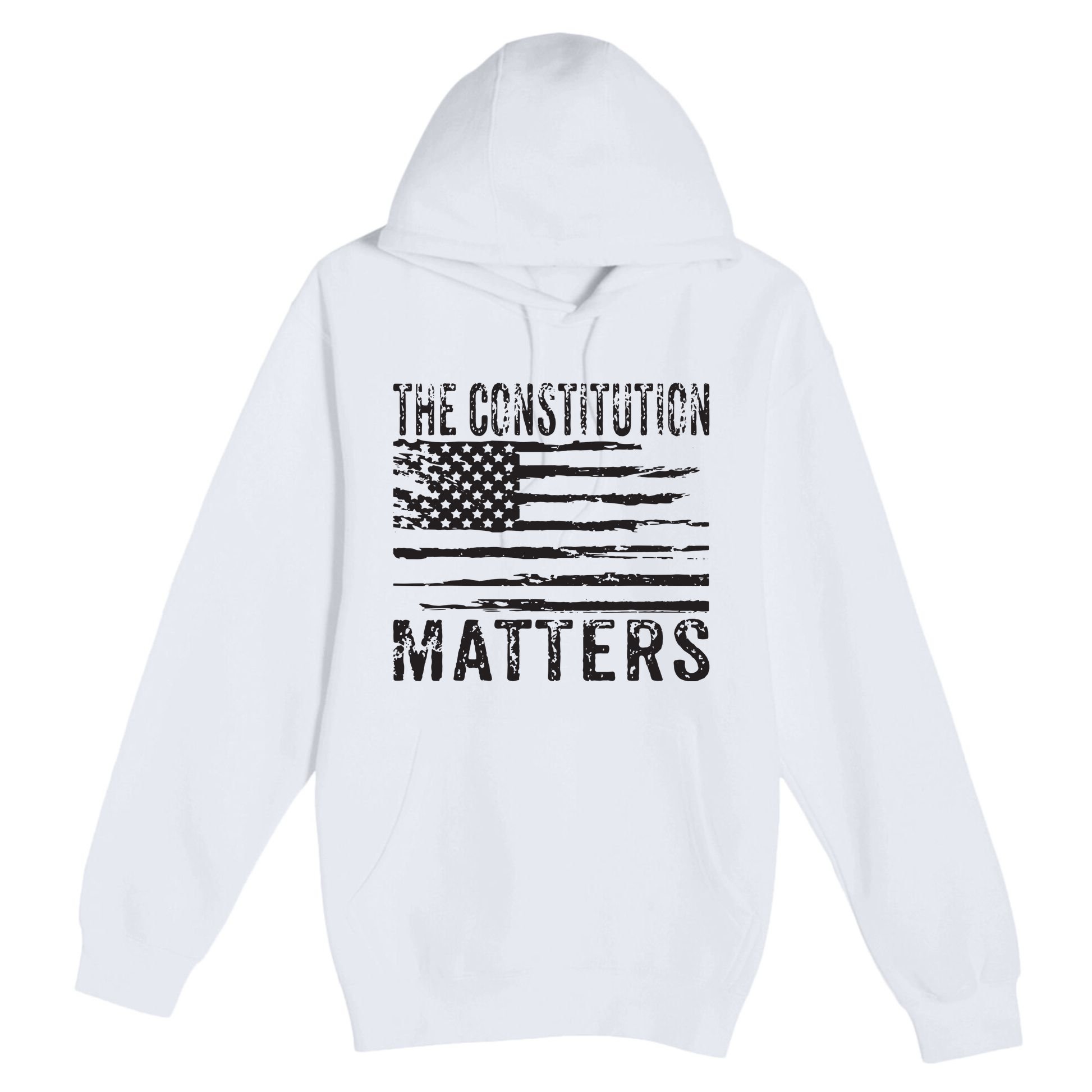 The Constitution Matters Vintage Patriotic American Flag Premium Pullover Hoodie