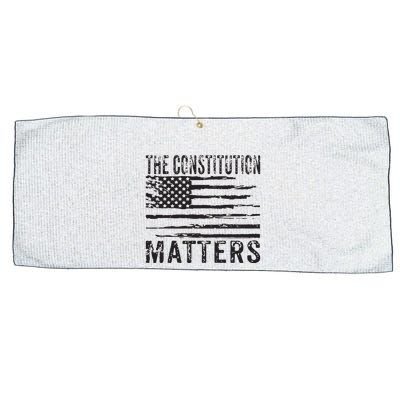 The Constitution Matters Vintage Patriotic American Flag Large Microfiber Waffle Golf Towel