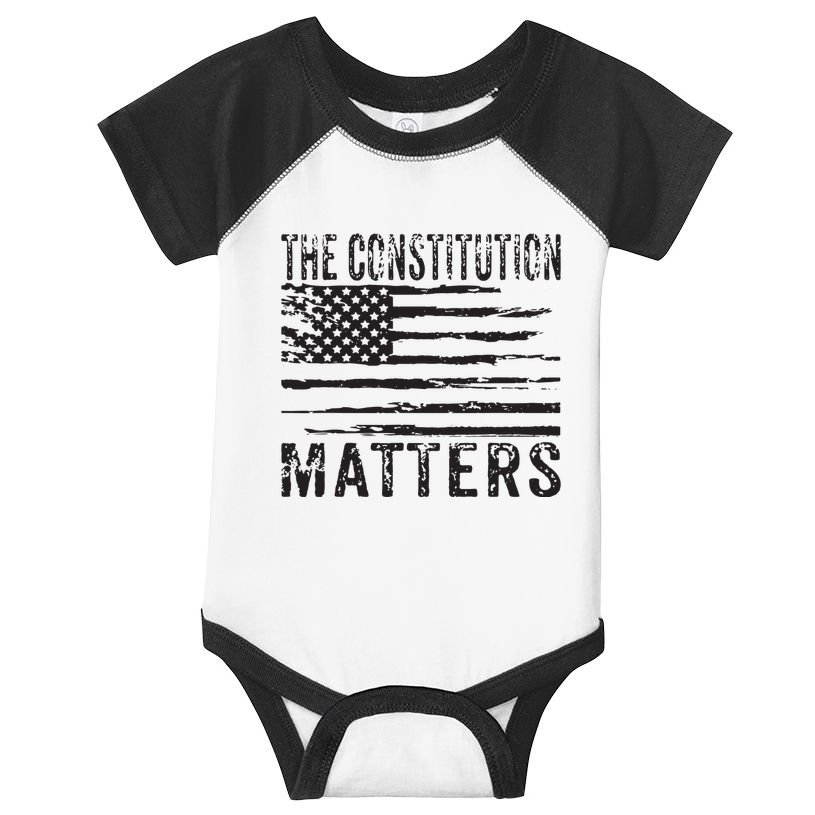 The Constitution Matters Vintage Patriotic American Flag Infant Baby Jersey Bodysuit
