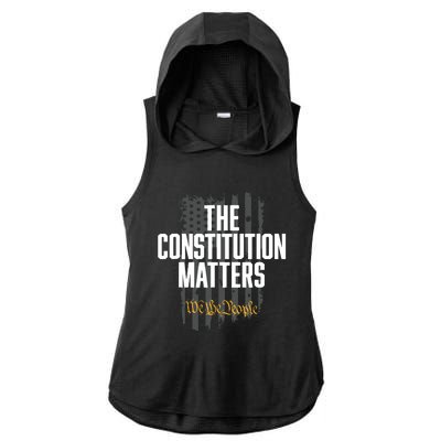 The Constitution Matters Vintage We The People Constitution Ladies PosiCharge Tri-Blend Wicking Draft Hoodie Tank