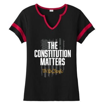 The Constitution Matters Vintage We The People Constitution Ladies Halftime Notch Neck Tee