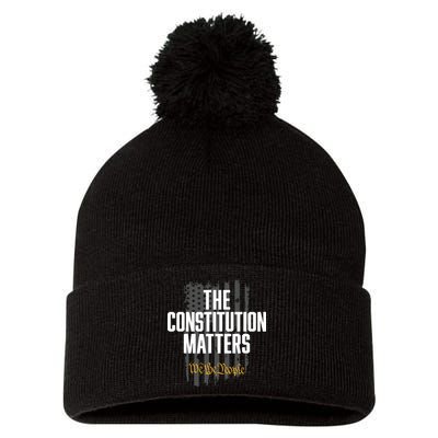 The Constitution Matters Vintage We The People Constitution Pom Pom 12in Knit Beanie