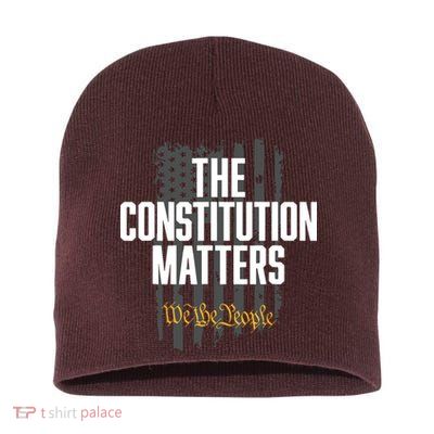 The Constitution Matters Vintage We The People Constitution Short Acrylic Beanie