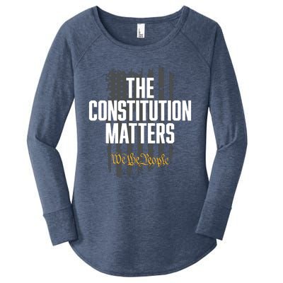 The Constitution Matters Vintage We The People Constitution Women's Perfect Tri Tunic Long Sleeve Shirt