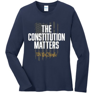 The Constitution Matters Vintage We The People Constitution Ladies Long Sleeve Shirt