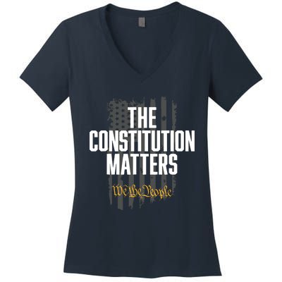 The Constitution Matters Vintage We The People Constitution Women's V-Neck T-Shirt