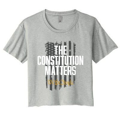 The Constitution Matters Vintage We The People Constitution Women's Crop Top Tee